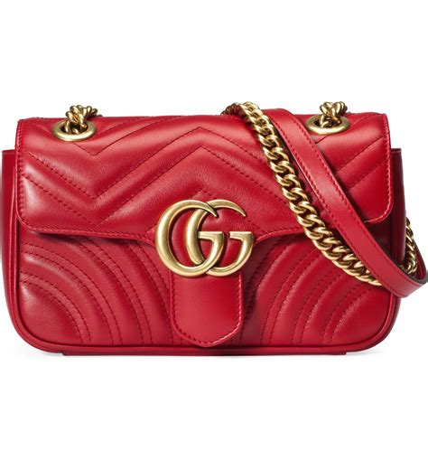 GUCCI GG Marmont 2.0 mini embellished matelassé leather 